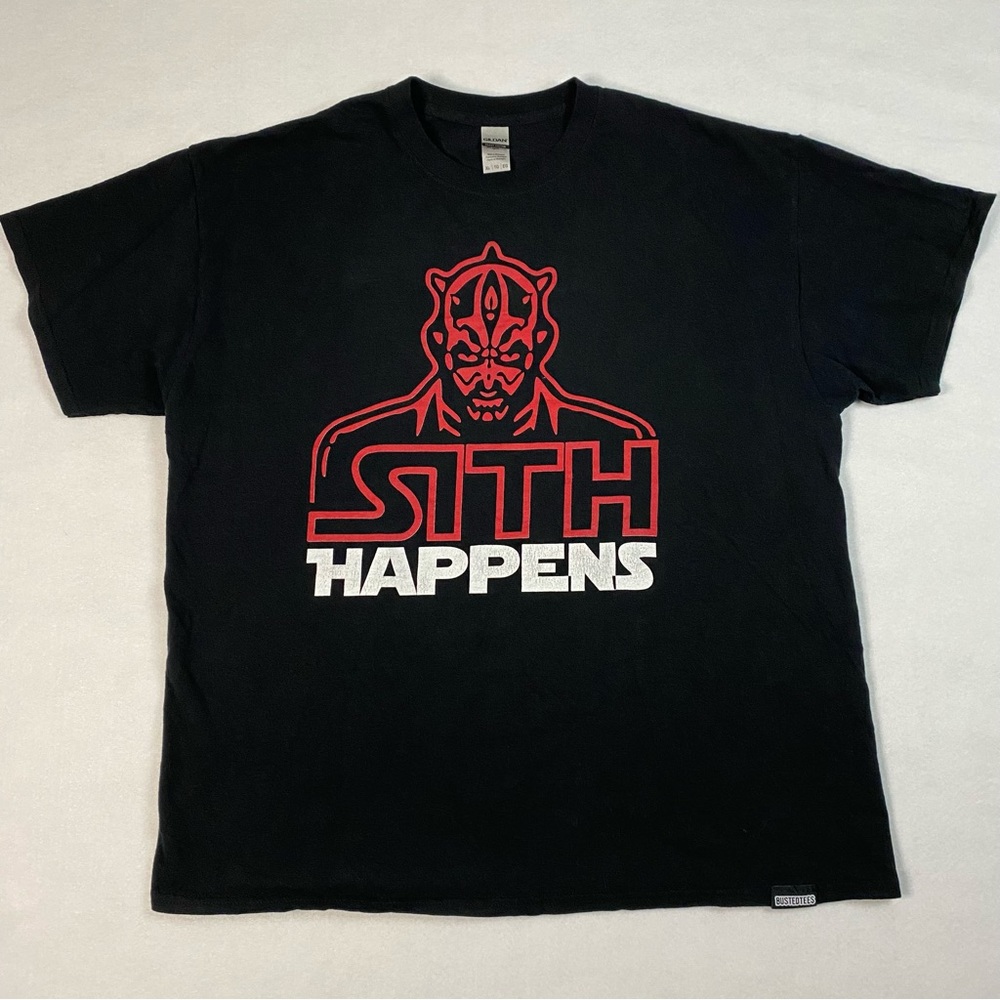 Sith Happens men’s T shirt Star Wars black and red XL